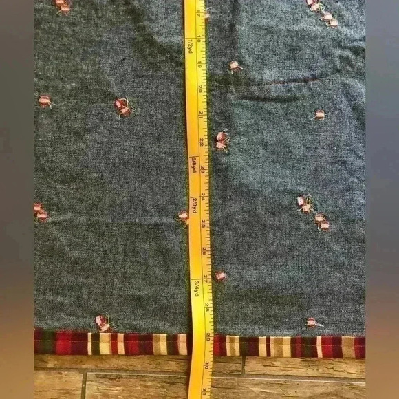 HANDMADE VTG UPHOLSTERY CANVAS FABRIC STANDARD SIZE DENIM WITH CHERRIES APRON - Picture 5 of 6